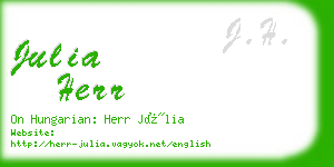 julia herr business card